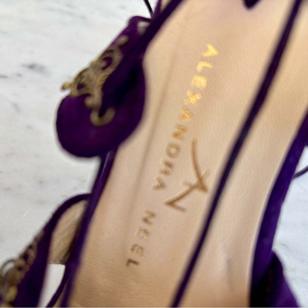 Alexandra Neel Strappy Purple Heels - Picture 6 of 6